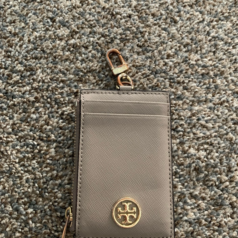 Tory Burch Gray Card Holder